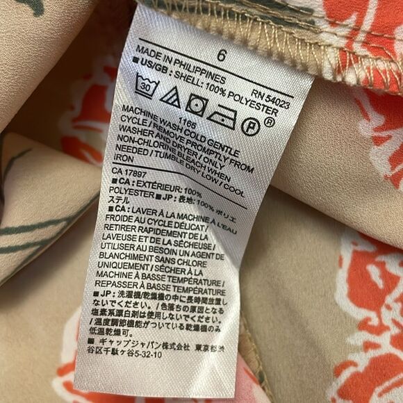 BANANA REPUBLIC Floral Print Midi Sundress | Tan |  Size 6 - Picture 6 of 7